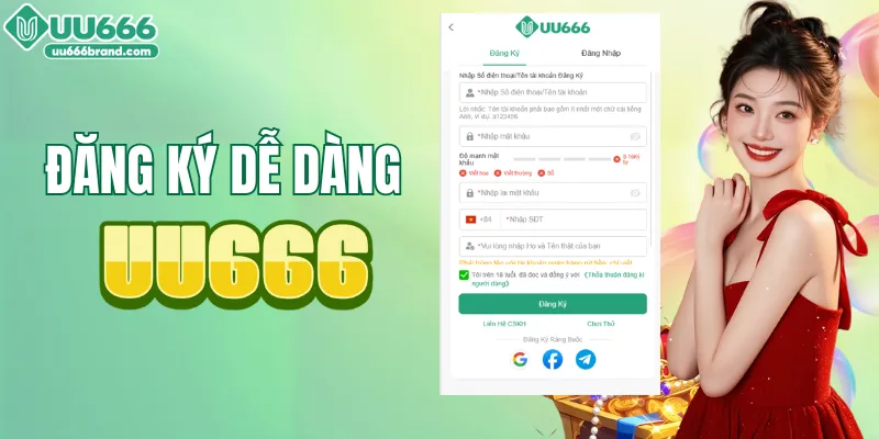 Đăng ký hội viên UU666 thật dễ dàng