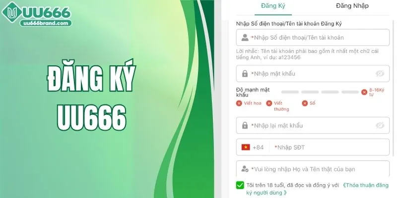 Hướng Dẫn Đăng Ký UU666 Nhanh Chóng Chỉ Trong 3 Bước