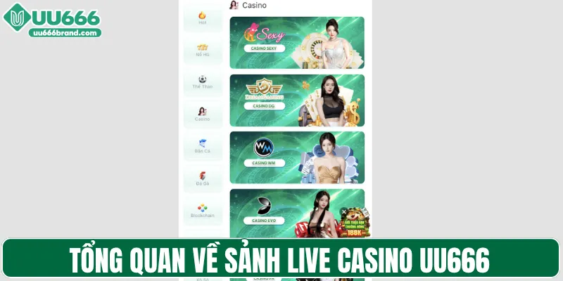 Tổng quan về sảnh live casino UU666
